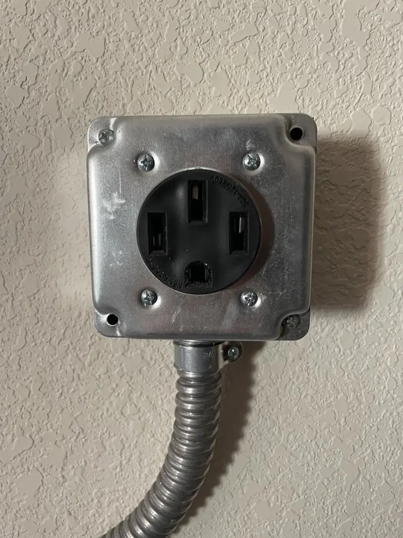 NEMA 14-50 outlet installed for Electrical Panel Upgrade in Muscoy